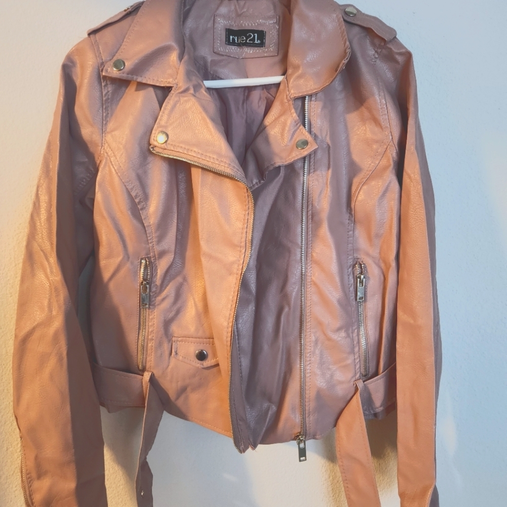 Pink Moto Jacket/ Size Large